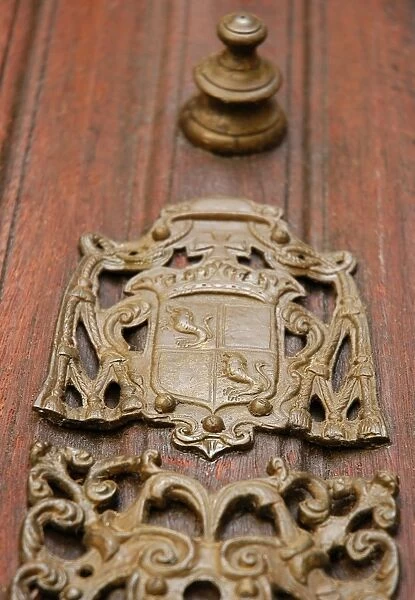 Portugal. Evora. Cathedral of Virgin Mary. Door. Detail