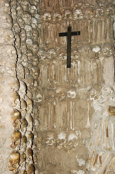 Portugal. Evora. Chapel of Bones. Church of St. Francis. Wal