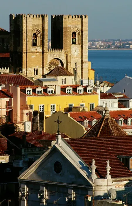 Framed Print : Portugal. Lisbon. Cathedral and Alfama neighborhood Framed Print : Portugal. Lisbon. Cathedral and Alfama neighborhood