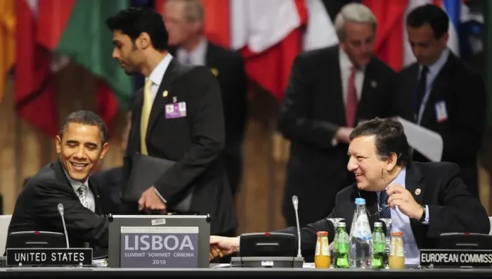 Framed Print : PORTUGAL. Lisbon. EU Commission President Jose Framed Print : PORTUGAL. Lisbon. EU Commission President Jose
