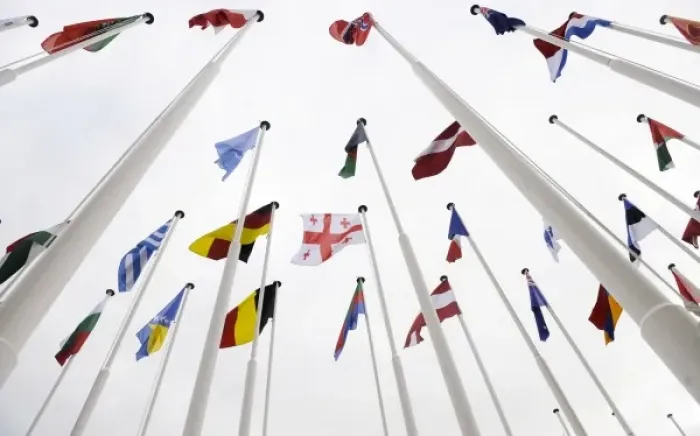 Framed Print : PORTUGAL. Lisbon. Flags of NATO (North Atlantic Framed Print : PORTUGAL. Lisbon. Flags of NATO (North Atlantic