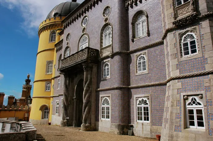 Framed Print : Portugal. Sintra. Partial view of the Pena Palace complex Framed Print : Portugal. Sintra. Partial view of the Pena Palace complex