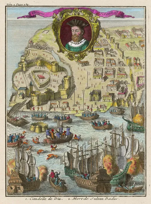 Framed Print : PORTUGUESE TAKE DIU 1509 Framed Print : PORTUGUESE TAKE DIU 1509