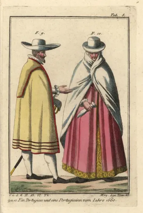 Framed Print : Portuguese man and woman, 1660 Framed Print : Portuguese man and woman, 1660