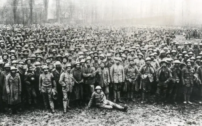 Framed Print : Portuguese prisoners at collecting station, WW1 Framed Print : Portuguese prisoners at collecting station, WW1