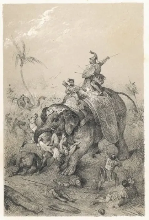 Framed Print : Poruss War Elephants Framed Print : Poruss War Elephants