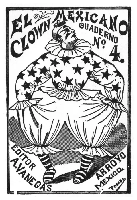 Framed Print : Posada, Book cover, El Clown Mexicano Framed Print : Posada, Book cover, El Clown Mexicano