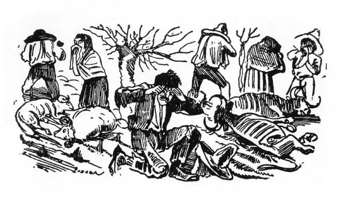 Framed Print : Posada, The Plague, Mexico Framed Print : Posada, The Plague, Mexico