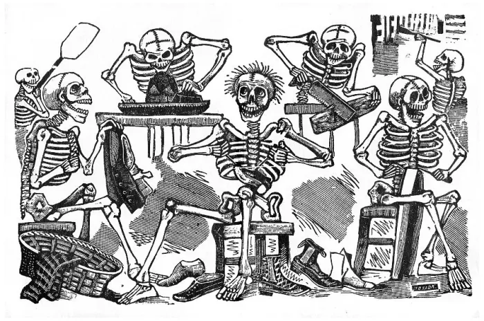 Framed Print : Posada, skeletons of tradesmen Framed Print : Posada, skeletons of tradesmen
