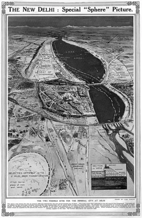 Framed Print : Two possible sites for the imperial city at Delhi Framed Print : Two possible sites for the imperial city at Delhi