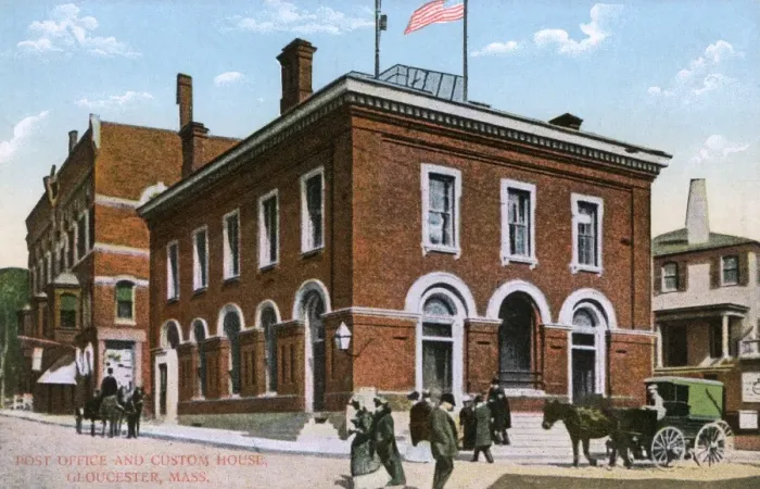 Framed Print : Post Office and Custom House, Gloucester, Massachusetts, USA Framed Print : Post Office and Custom House, Gloucester, Massachusetts, USA