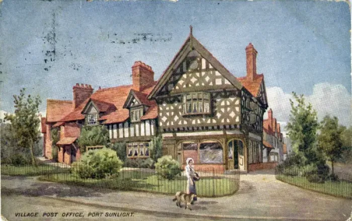 Framed Print : Post Office, Port Sunlight, Birkenhead, England Framed Print : Post Office, Port Sunlight, Birkenhead, England