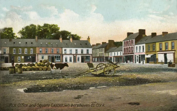 Framed Print : Post Office and Square, Castletown Berehaven Cork, Ireland Framed Print : Post Office and Square, Castletown Berehaven Cork, Ireland