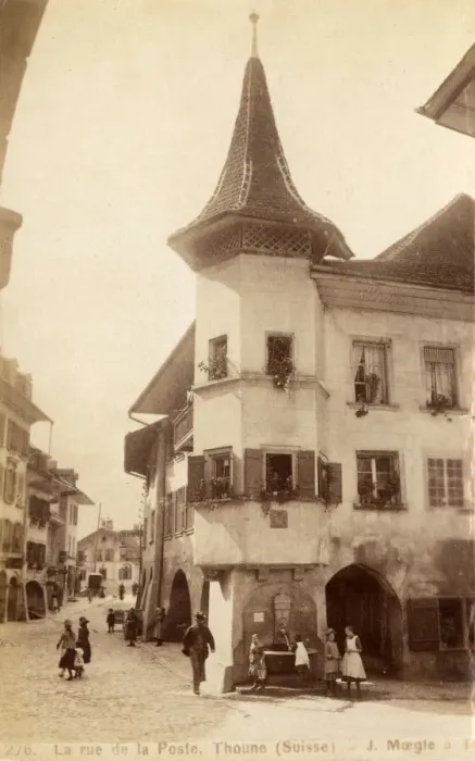 Framed Print : Post Office Street - Thun, canton of Bern in Switzerland Framed Print : Post Office Street - Thun, canton of Bern in Switzerland