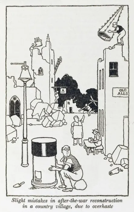 Framed Print : Post war reconstruction / W H Robinson Framed Print : Post war reconstruction / W H Robinson