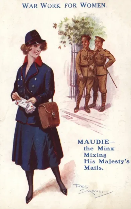 Framed Print : Post Woman Maudie WW1 Framed Print : Post Woman Maudie WW1
