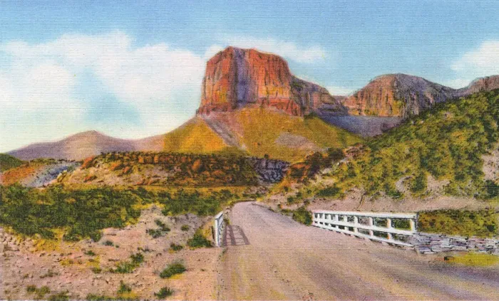 Framed Print : Postcard booklet, highest point in Texas, USA Framed Print : Postcard booklet, highest point in Texas, USA