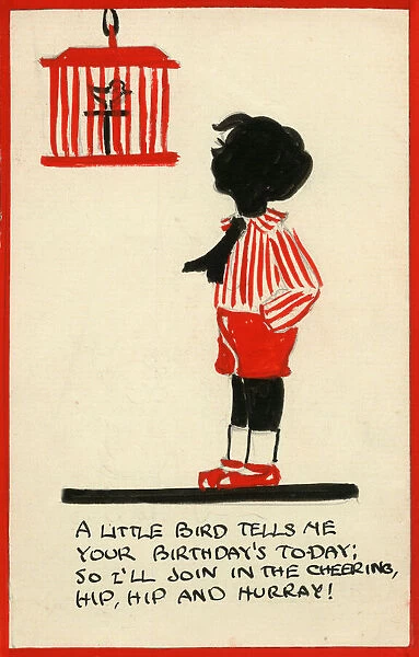 Postcard design artwork - A Little bird tells me