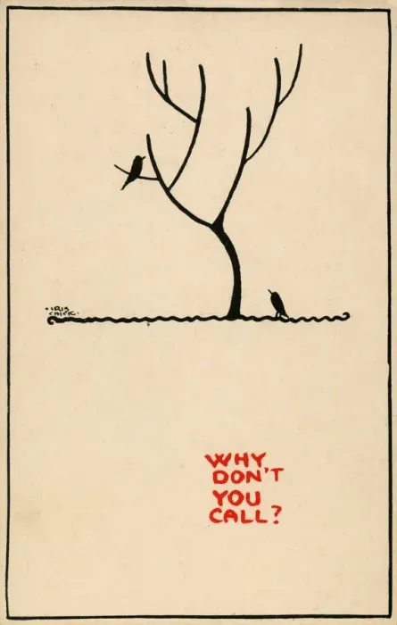 Framed Print : Postcard design - Why don t you call? Framed Print : Postcard design - Why don t you call?