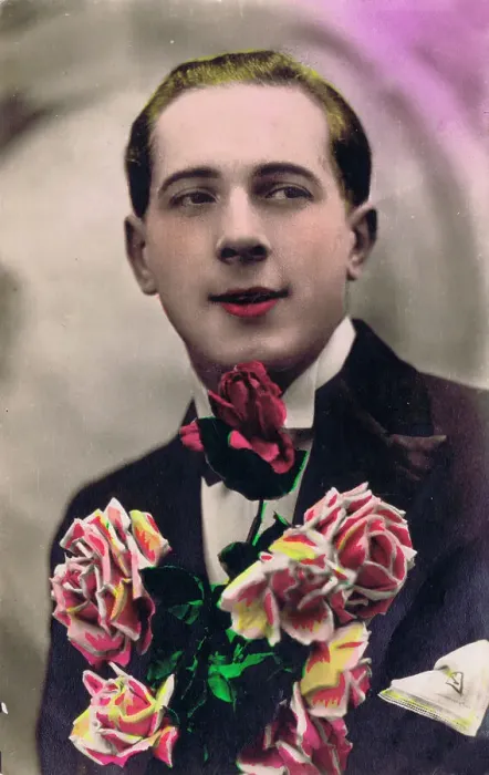 Framed Print : Postcard of effete French man, 1920s Framed Print : Postcard of effete French man, 1920s
