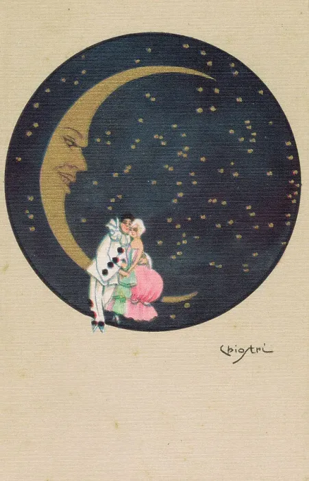 Framed Print : Postcard with illustration by Chiostri, 1920s Framed Print : Postcard with illustration by Chiostri, 1920s