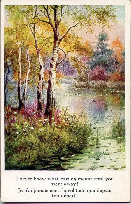 Framed Print : Postcard, Peaceful rural scene Date: early 20th century Framed Print : Postcard, Peaceful rural scene Date: early 20th century