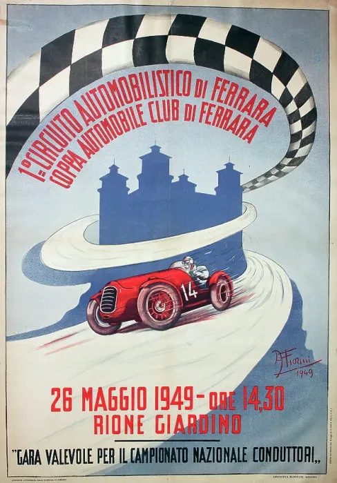 Framed Print : Poster, 1st Ferrara Circuit race Framed Print : Poster, 1st Ferrara Circuit race