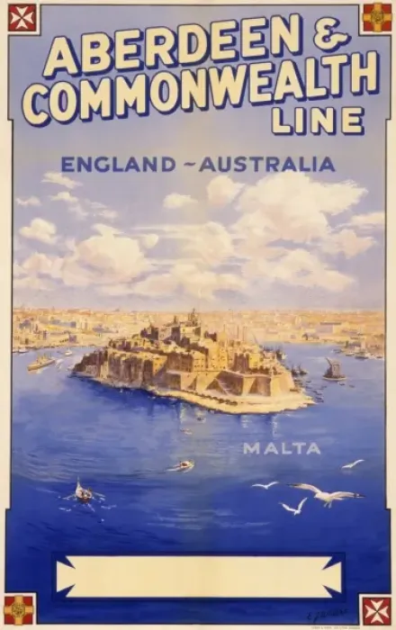 Framed Print : Poster advertising Aberdeen & Commonwealth Line Framed Print : Poster advertising Aberdeen & Commonwealth Line