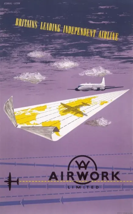 Framed Print : Poster advertising Airwork Limited Framed Print : Poster advertising Airwork Limited