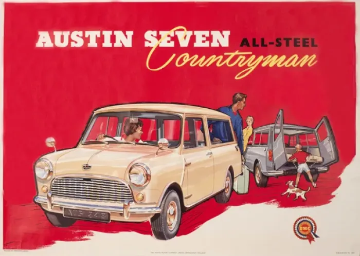 Framed Print : Poster advertising Austin Seven Countryman car Framed Print : Poster advertising Austin Seven Countryman car