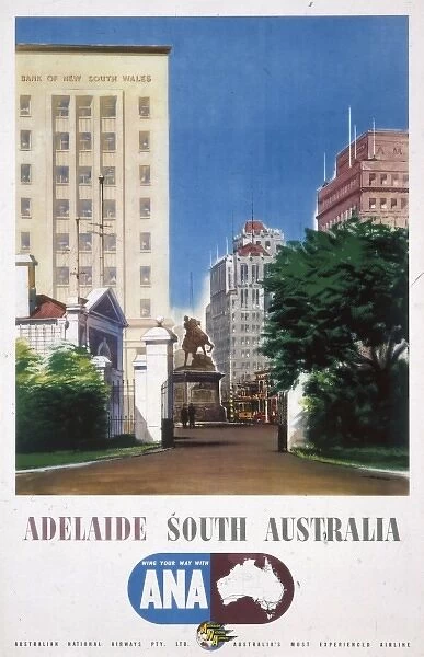 Poster advertising Australian National Airways