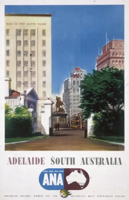 Framed Print : Poster advertising Australian National Airways Framed Print : Poster advertising Australian National Airways