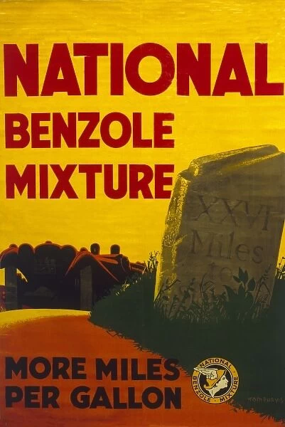 Poster advertising Benzole