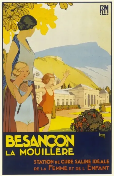 Framed Print : Poster advertising Besancon la Mouillere Framed Print : Poster advertising Besancon la Mouillere
