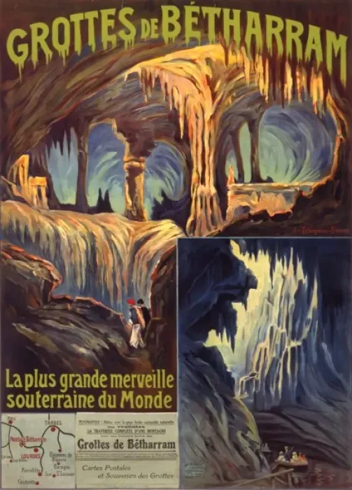 Framed Print : Poster advertising the Betharram Grottos Framed Print : Poster advertising the Betharram Grottos