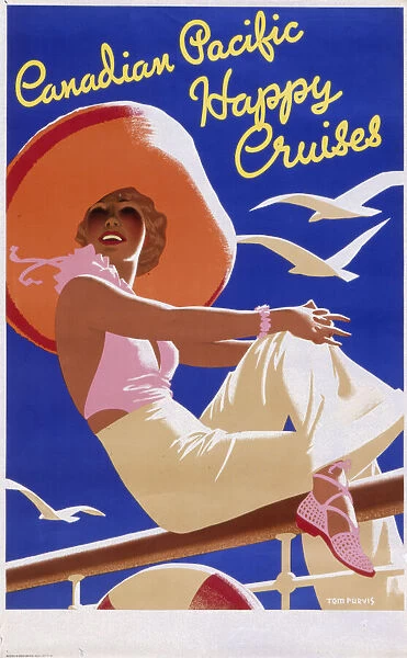 Poster advertising Canadian Pacific Happy Cruises