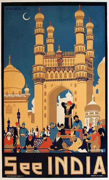 Poster advertising the Charminar, Hyderabad, India