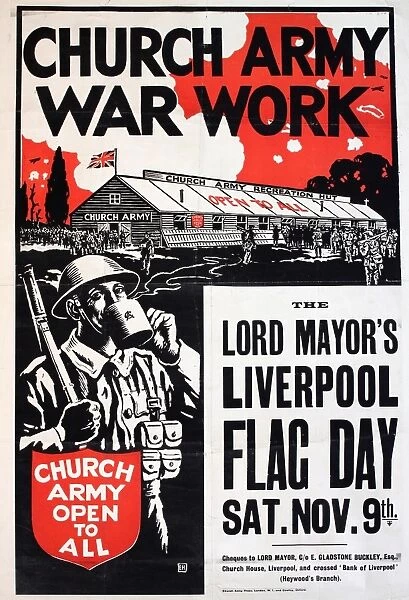 Poster advertising Church Army Flag Day, Liverpool