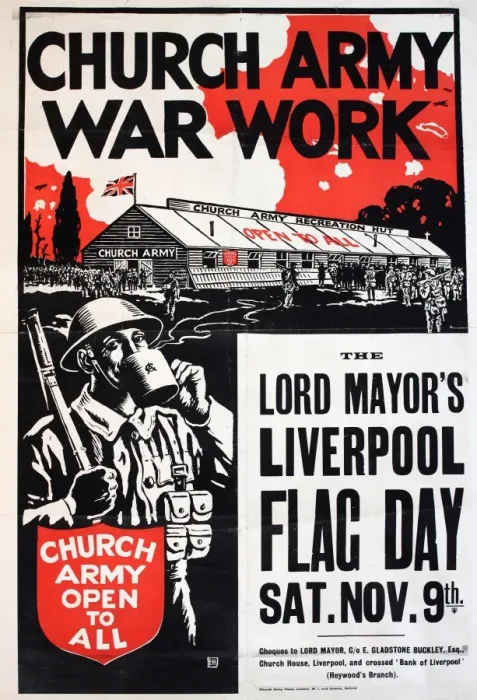 Framed Print : Poster advertising Church Army Flag Day, Liverpool Framed Print : Poster advertising Church Army Flag Day, Liverpool