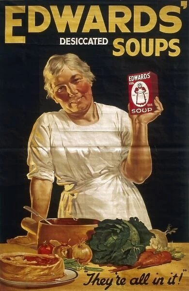 Poster advertising Edwards desiccated soups