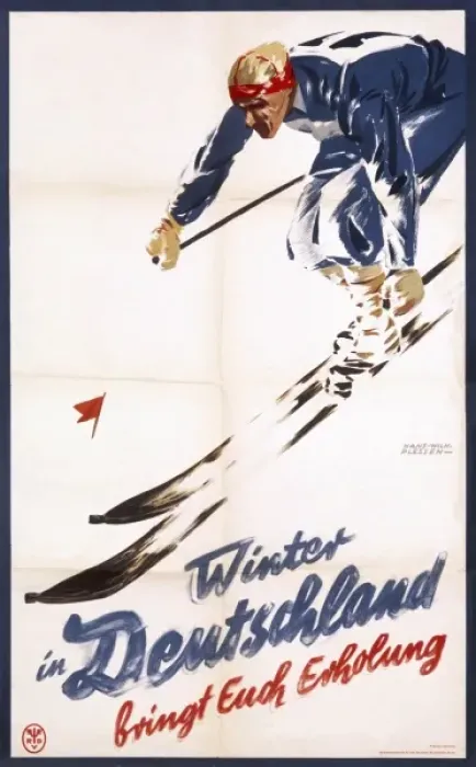 Framed Print : Poster advertising Germany for winter relaxation Framed Print : Poster advertising Germany for winter relaxation