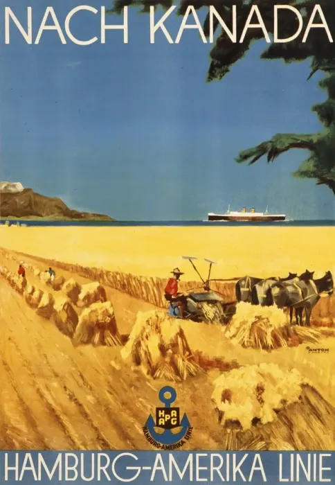 Framed Print : Poster advertising the Hamburg America Line Framed Print : Poster advertising the Hamburg America Line
