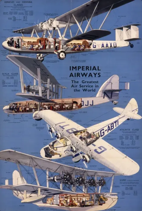 Framed Print : Poster advertising Imperial Airways Framed Print : Poster advertising Imperial Airways