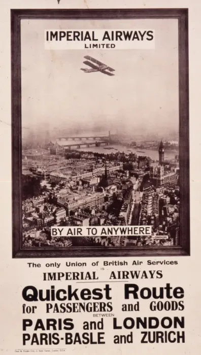 Framed Print : Poster advertising Imperial Airways Framed Print : Poster advertising Imperial Airways
