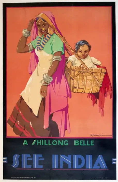 Framed Print : Poster advertising India, a Shillong Belle Framed Print : Poster advertising India, a Shillong Belle