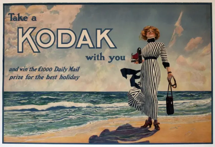 Framed Print : Poster advertising Kodak cameras Framed Print : Poster advertising Kodak cameras