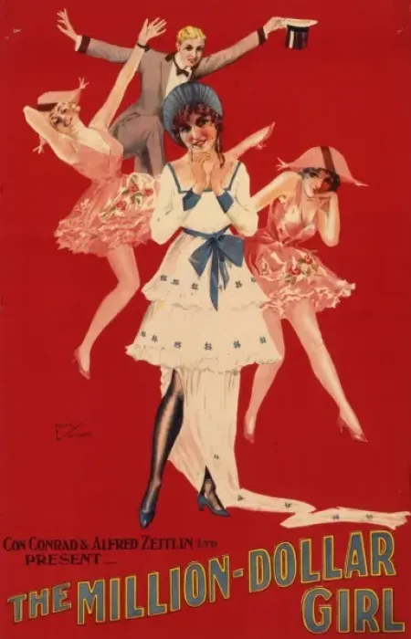 Framed Print : Poster advertising The Million Dollar Girl Framed Print : Poster advertising The Million Dollar Girl
