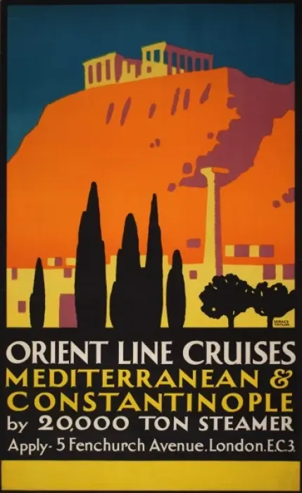 Framed Print : Poster advertising Orient Line Cruises Framed Print : Poster advertising Orient Line Cruises