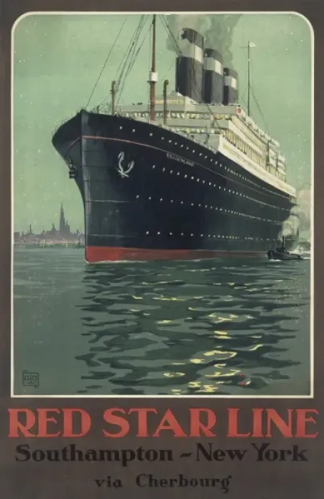 Framed Print : Poster advertising Red Star Line Framed Print : Poster advertising Red Star Line
