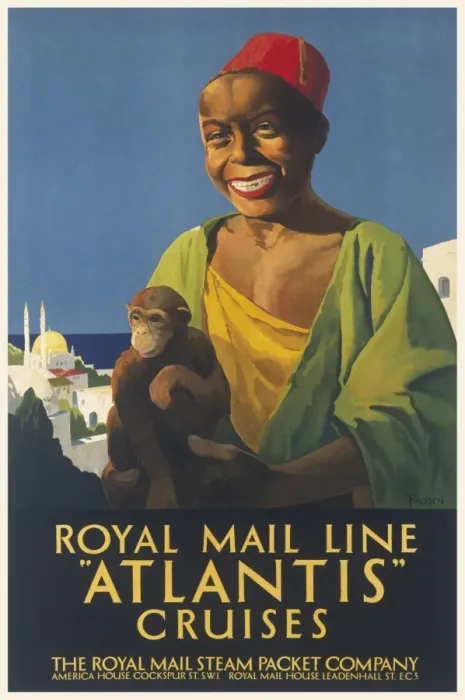 Framed Print : Poster advertising Royal Mail Line Atlantis Cruises Framed Print : Poster advertising Royal Mail Line Atlantis Cruises